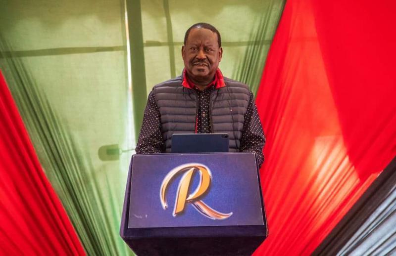 File image of Azimio Leader Raila Odinga.